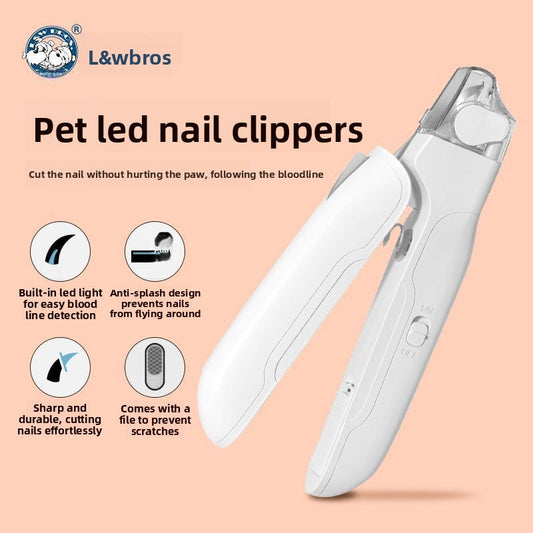 Professional Adjustable LED Pet Nail Clipper - Paw