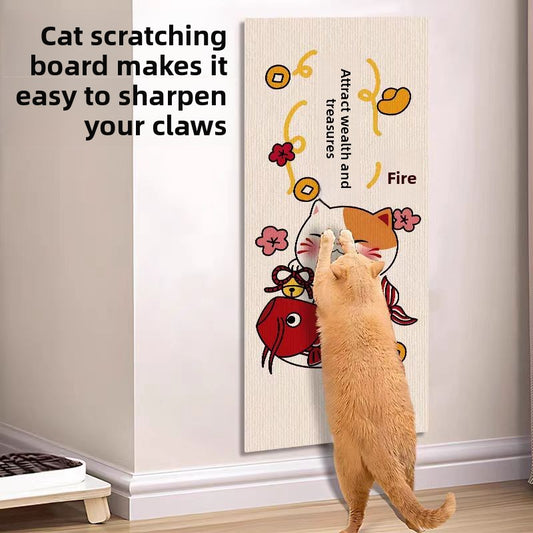 Adhesive Wall-Mounted Cat Scratching Pad - Paw